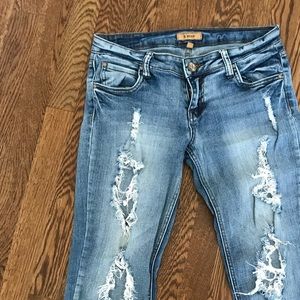 STS Blue (Nordstrom) straight leg ripped jeans